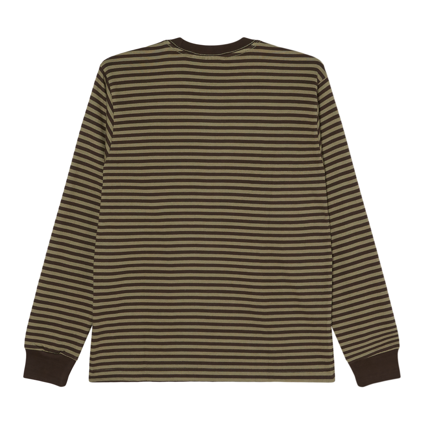Obey Established Works Eyes Stripe Longsleeve T-Shirt Black Olive Mulit