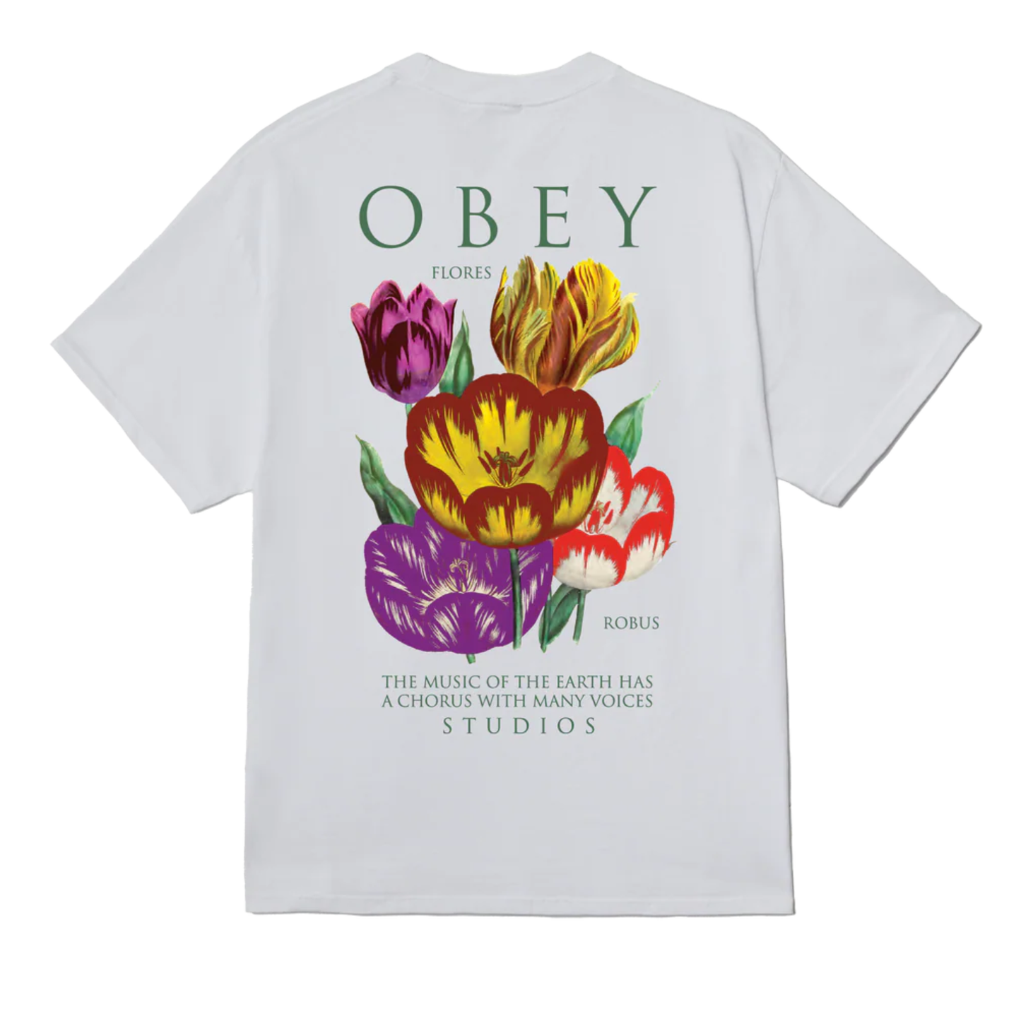 Obey Flores Robus T-Shirt White
