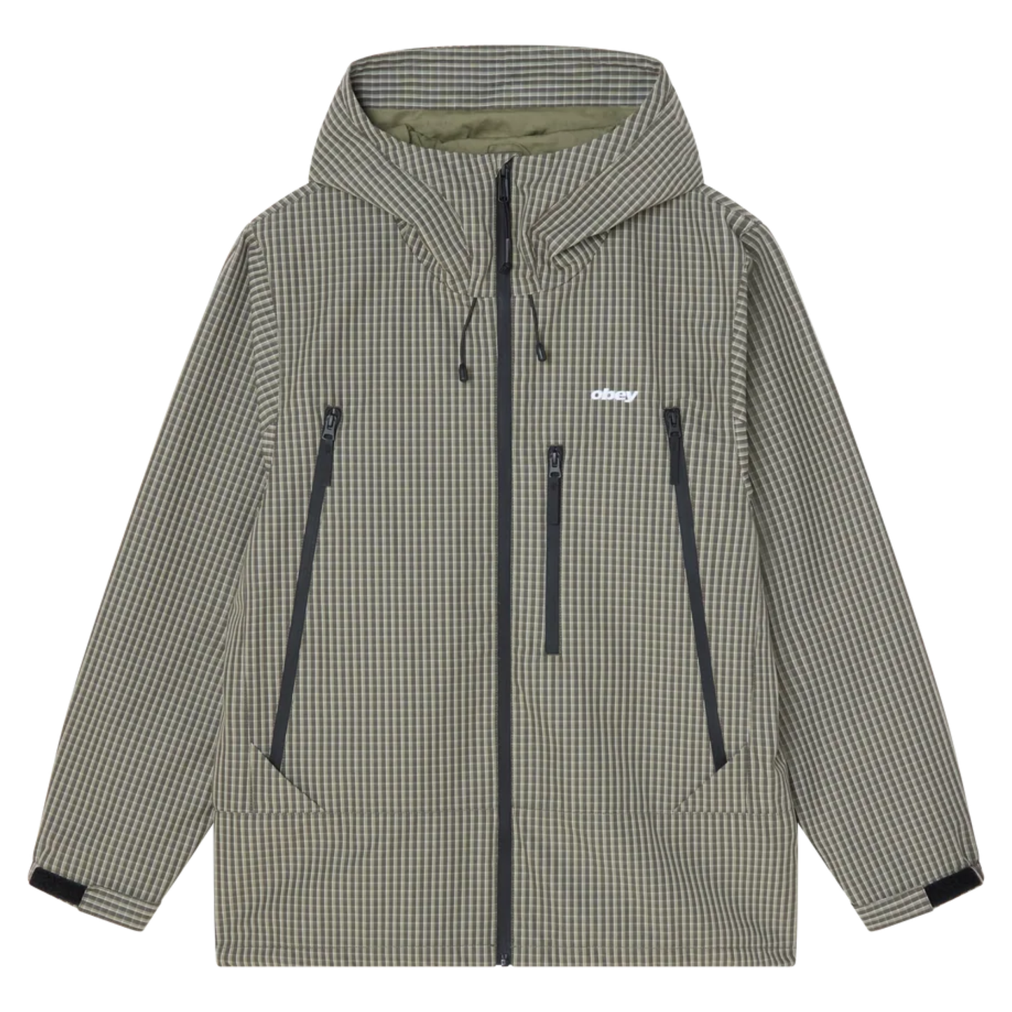 Obey Obsidian Jacket Vetiver Plaid