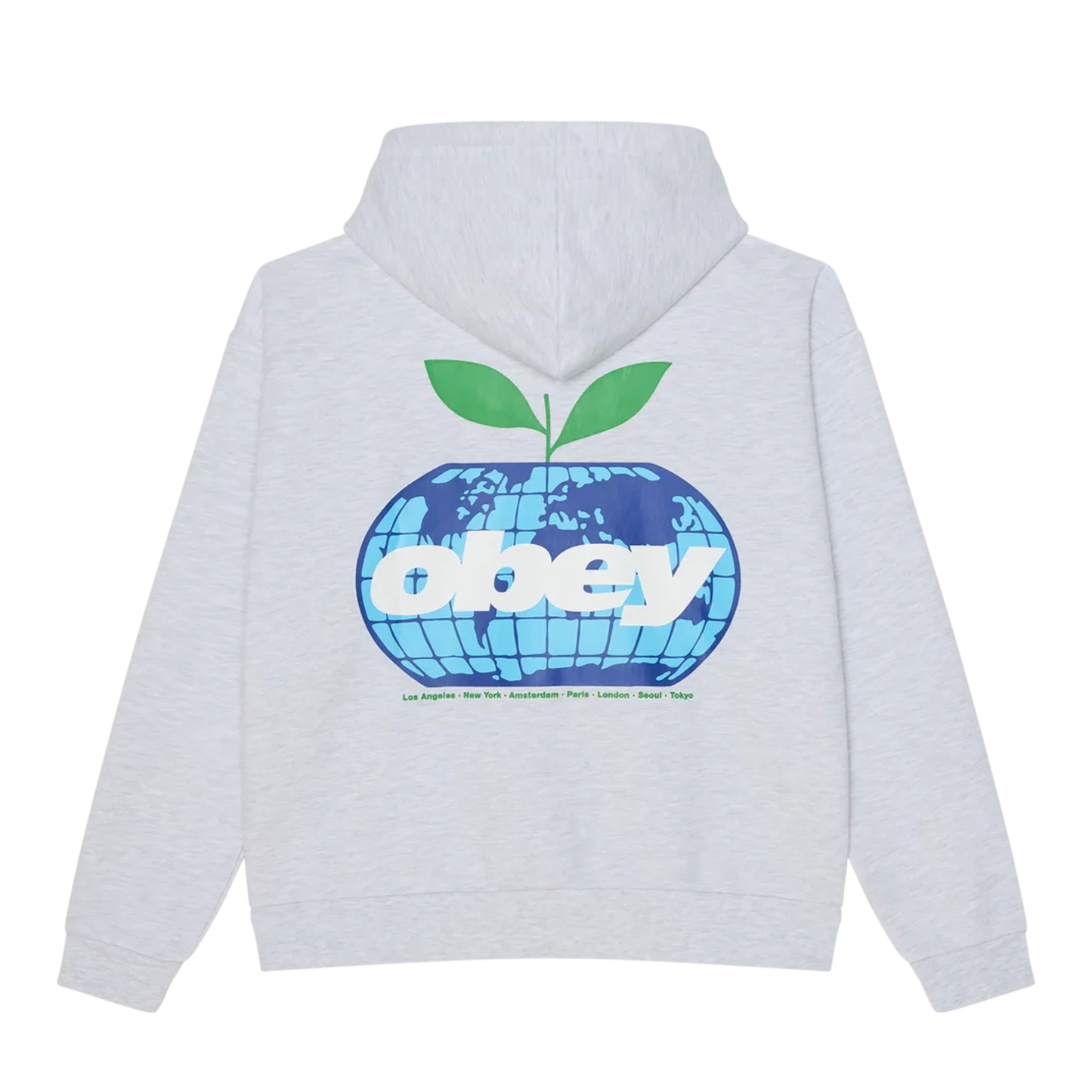 Obey Intercontinental Extra Heavy Hooded Sweater Ash Grey