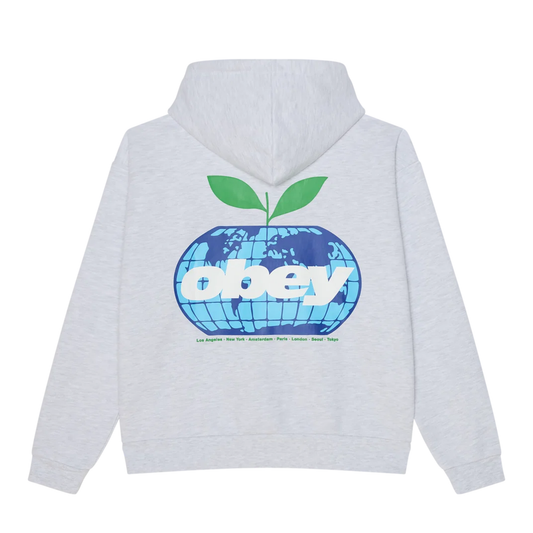 Obey Intercontinental Extra Heavy Hooded Sweater Ash Grey