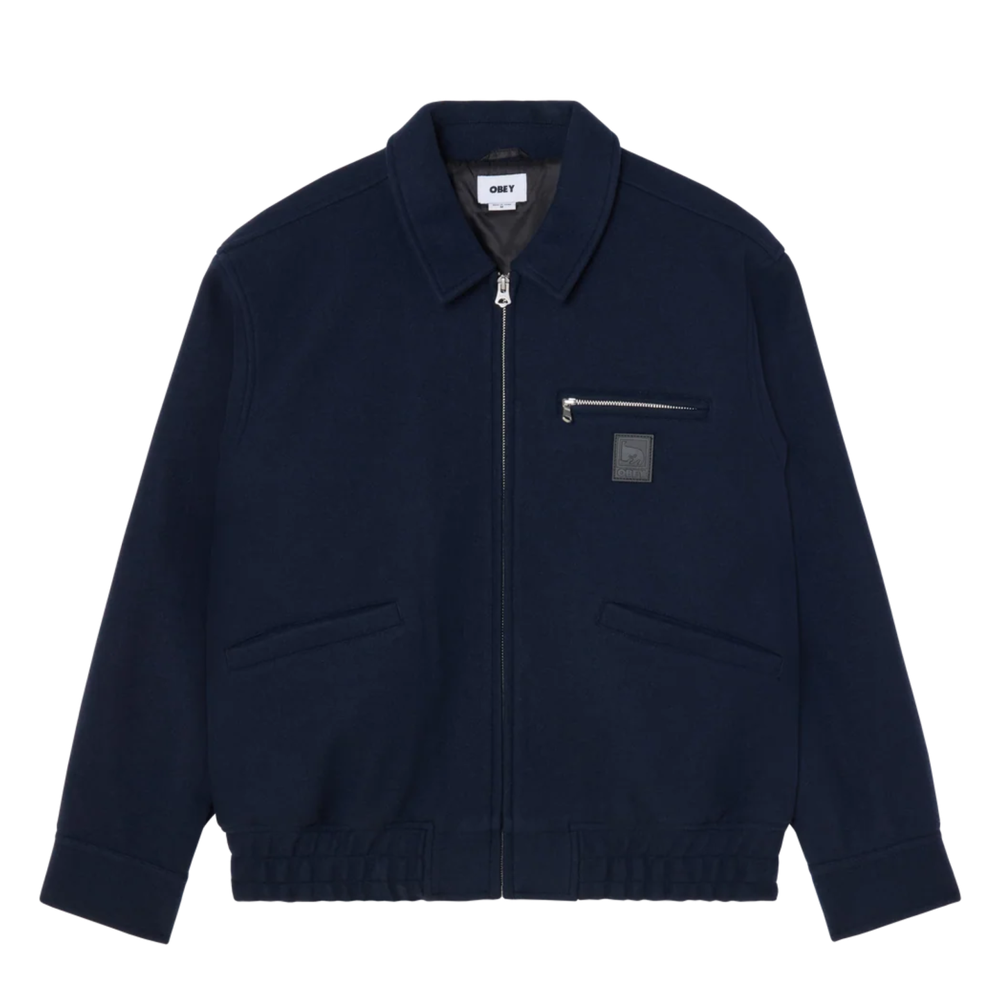 Obey Ledger Blouson Jacket Dark Navy