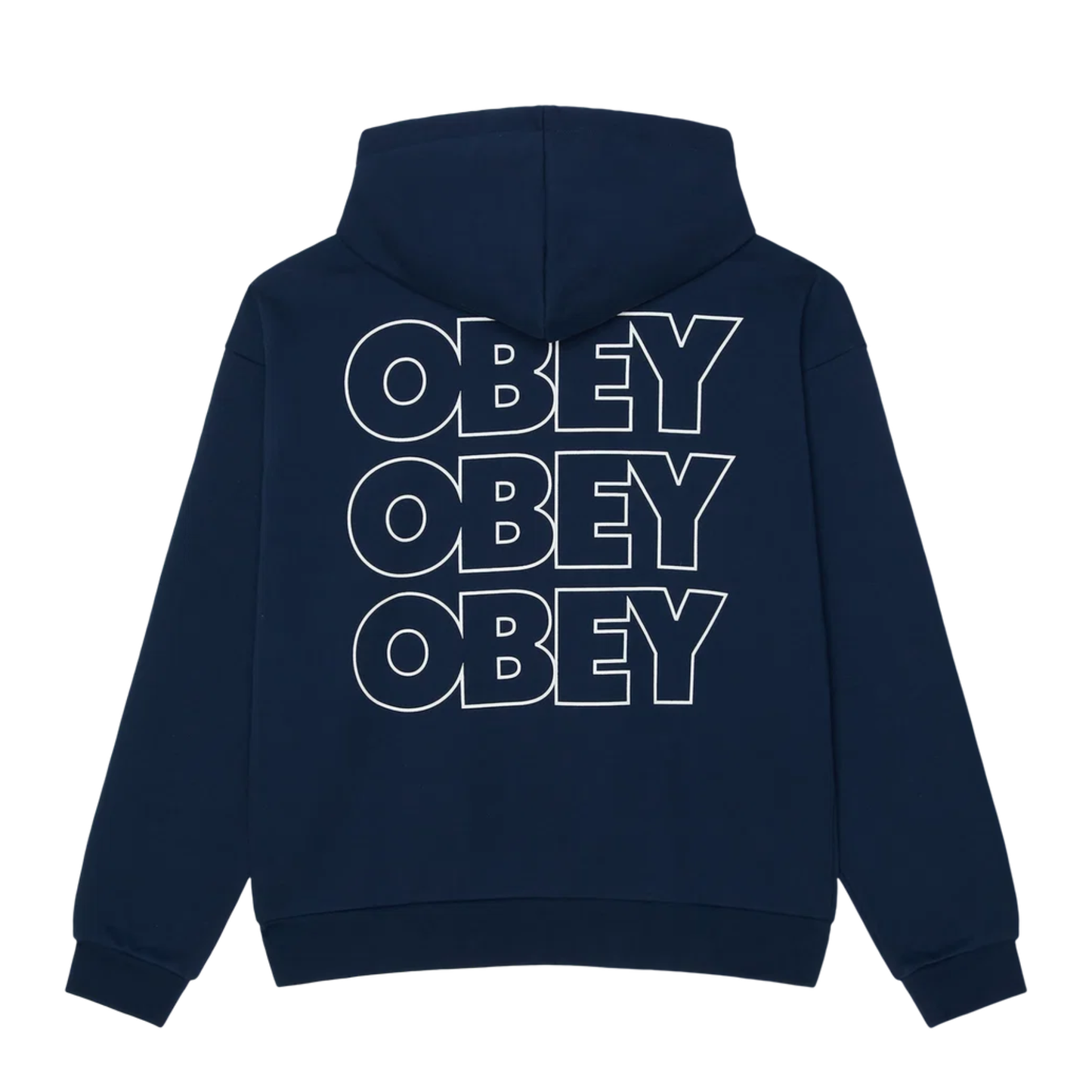 Obey Treble Extra Heavy Hooded Sweater Pageant Blue
