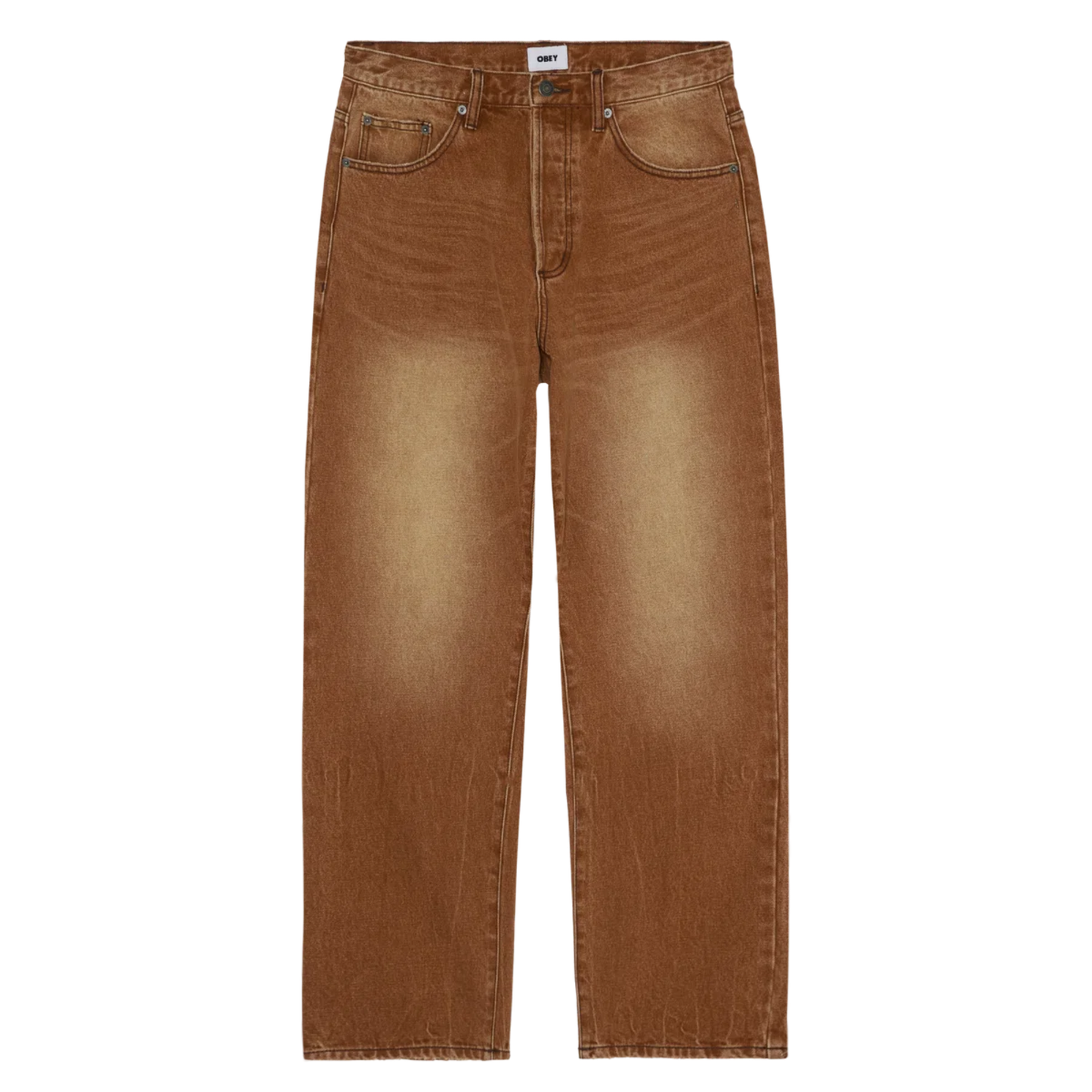 Obey Boxcar Straight Leg Denim Archive Brown