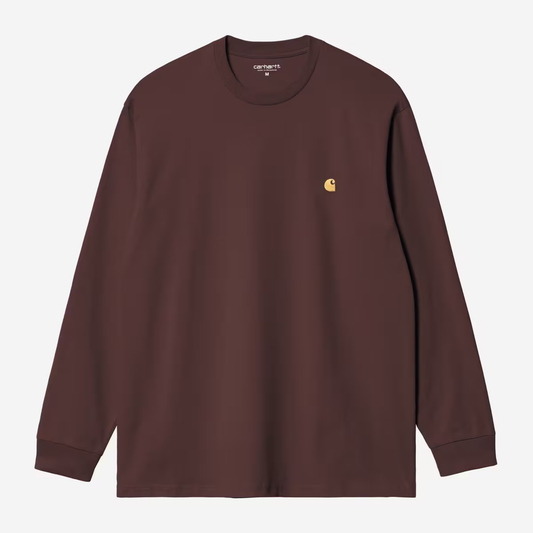 Carhartt WIP Chase Longsleeve T-Shirt Palisander/Gold