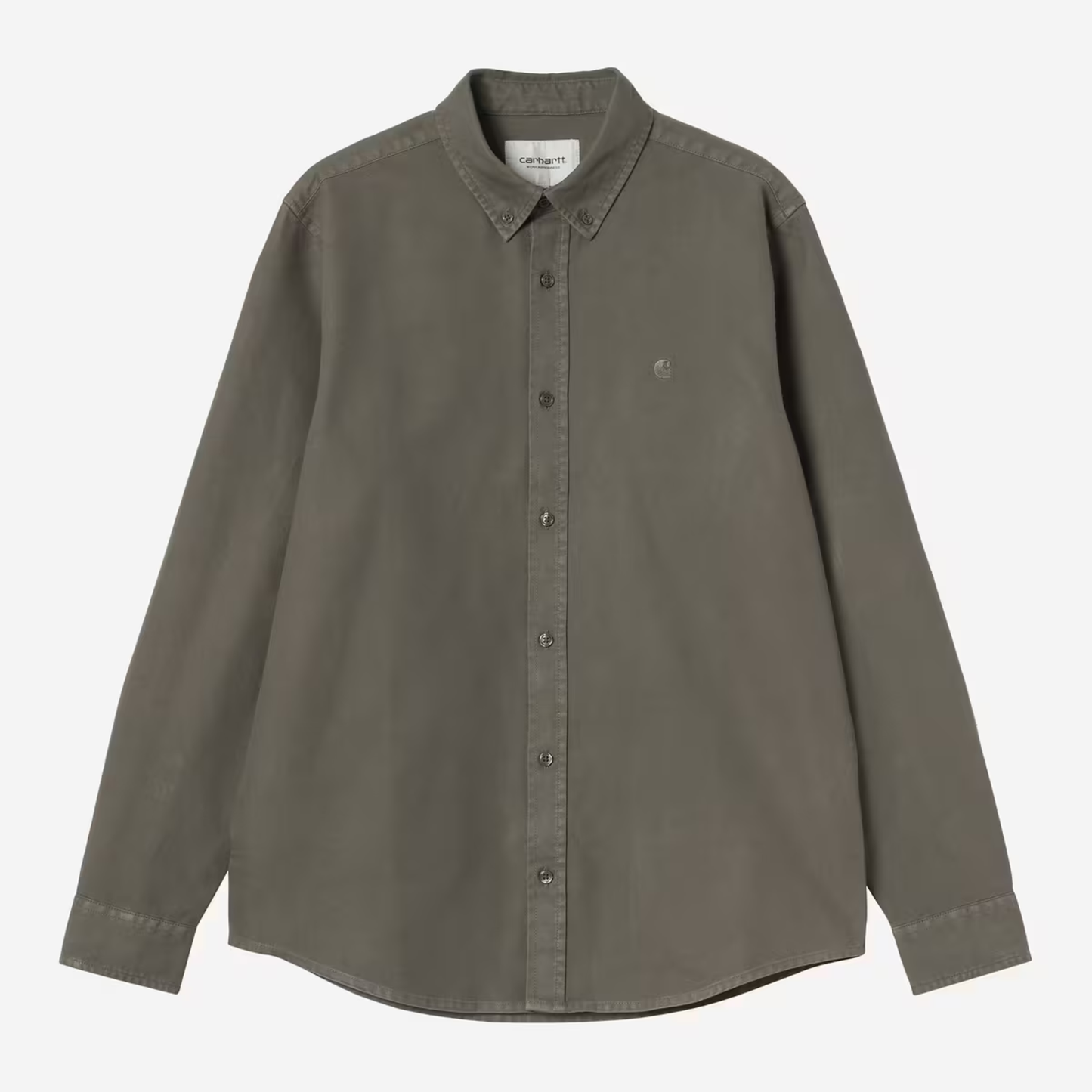 Carhartt WIP Bolton Longsleeve Shirt Shungite Garment Dyed