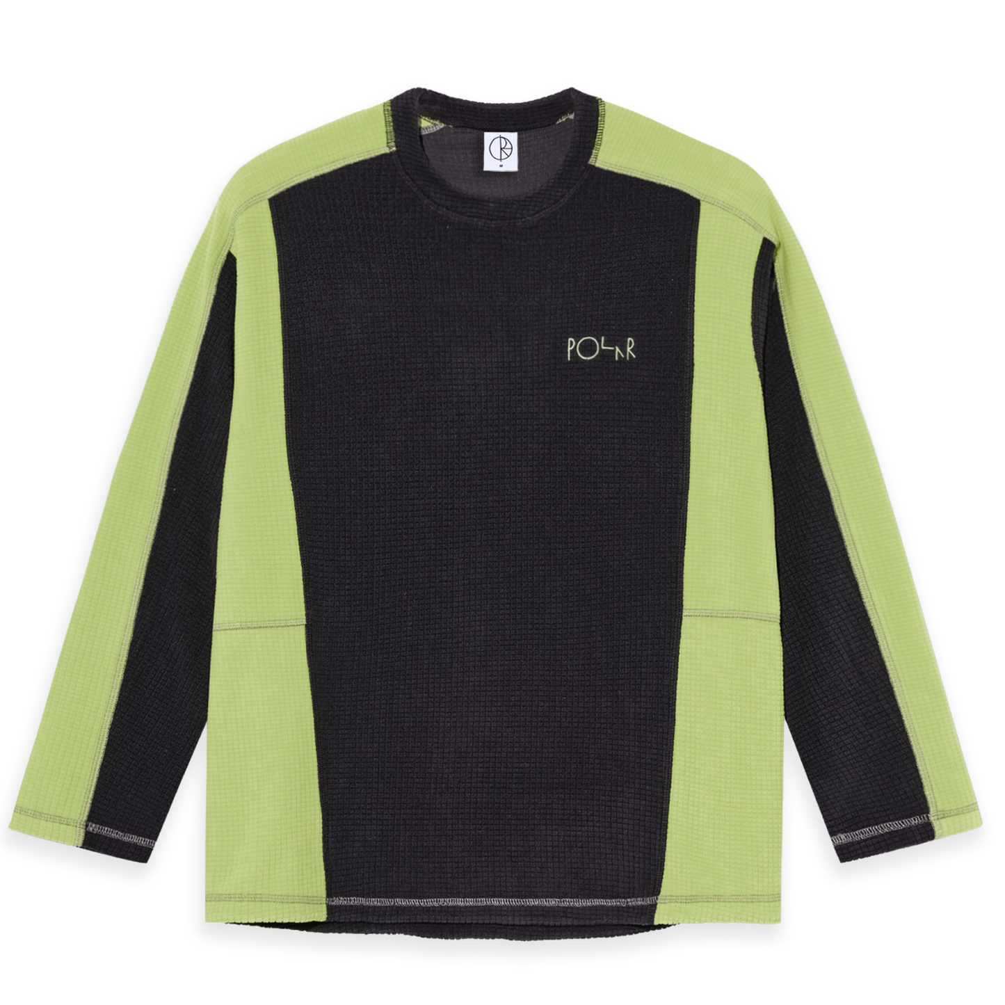 Polar Grid Fleece Sweater Black/Chartreuse