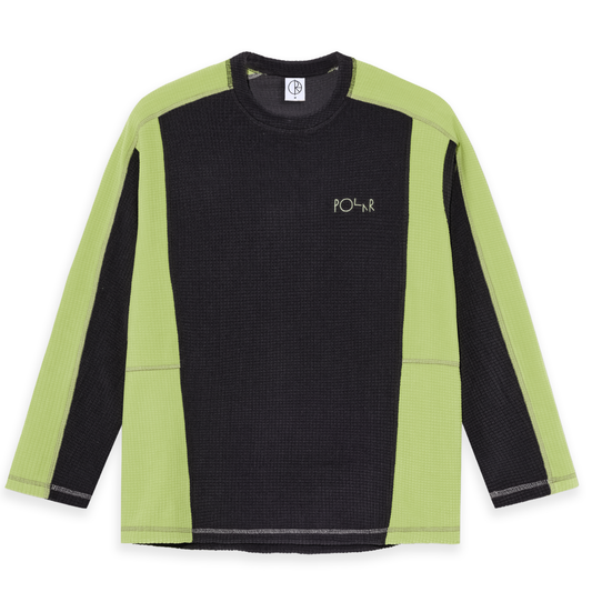 Polar Grid Fleece Sweater Black/Chartreuse
