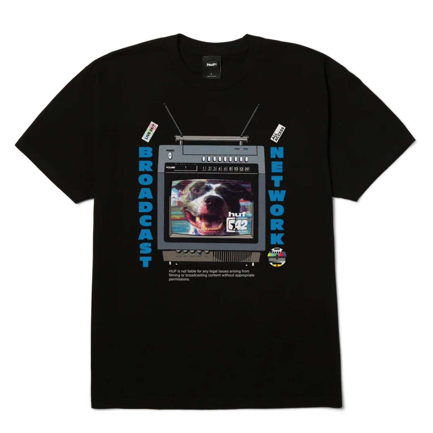 HUF Broadcast T-Shirt White