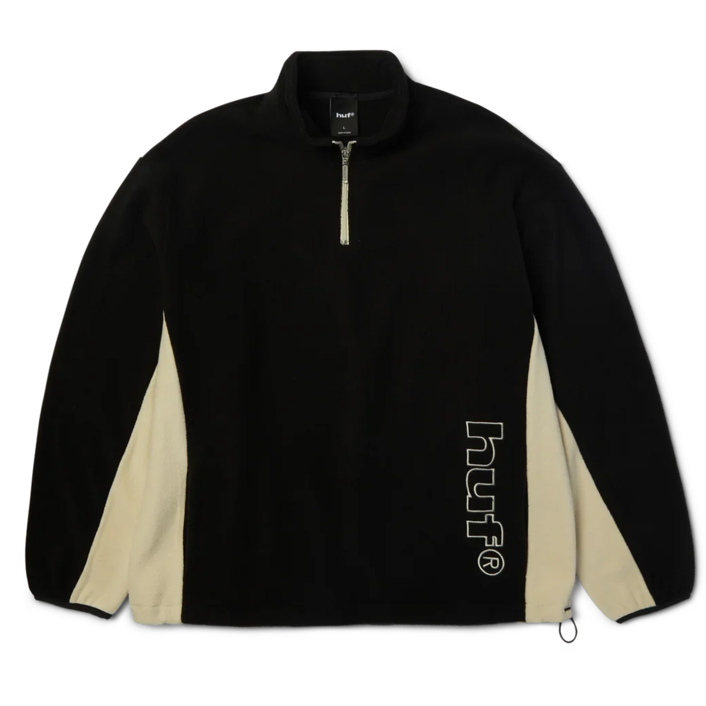 HUF Basecamp Quarter Zip Polar Fleece Black