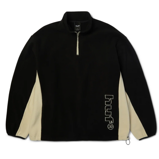 HUF Basecamp Quarter Zip Polar Fleece Black