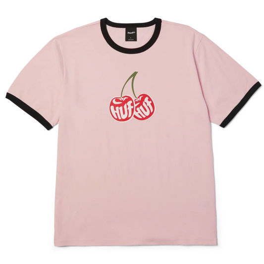 HUF Cherries Ringer T-Shirt Dusty Pink