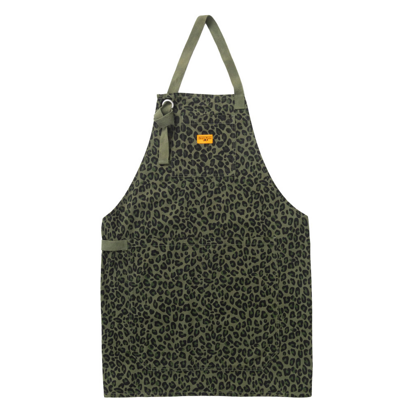 Service Works Patterned Apron Green Leopard