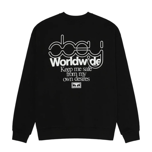 Obey Desire Extra Heavy Crewneck Sweater Black