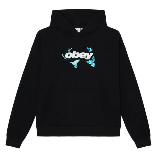 Obey Doves Extra Heavy Hooded Sweater Black