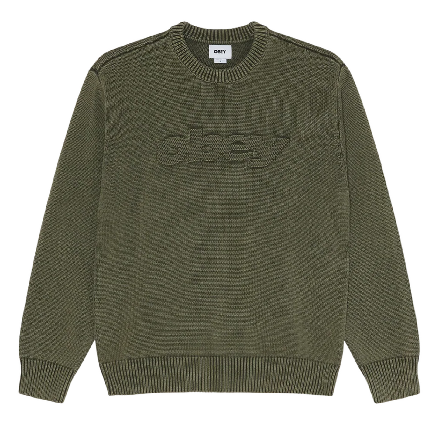 Obey Fade Wash Speed Logo Sweater Chimera Faded Wash