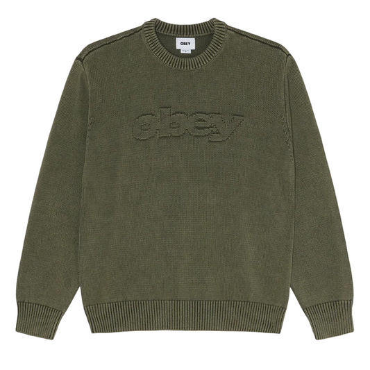 Obey Fade Wash Speed Logo Sweater Chimera Faded Wash