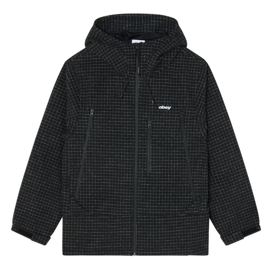 Obey Obsidian Wooly Jacket Black Plaid