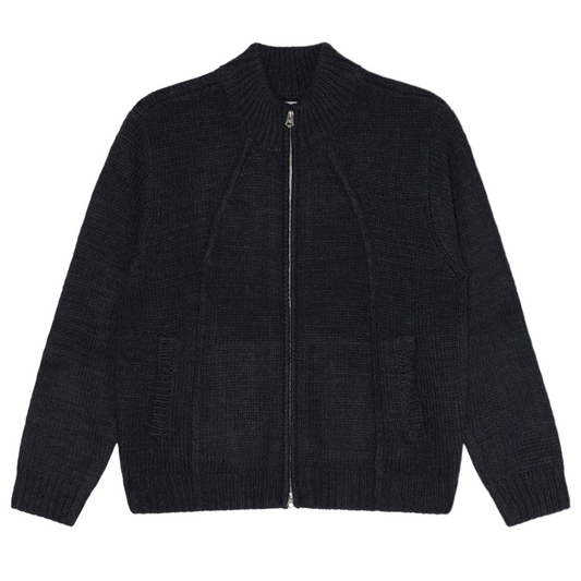 Obey Ryo Zip Up Cardigan Dark Navy