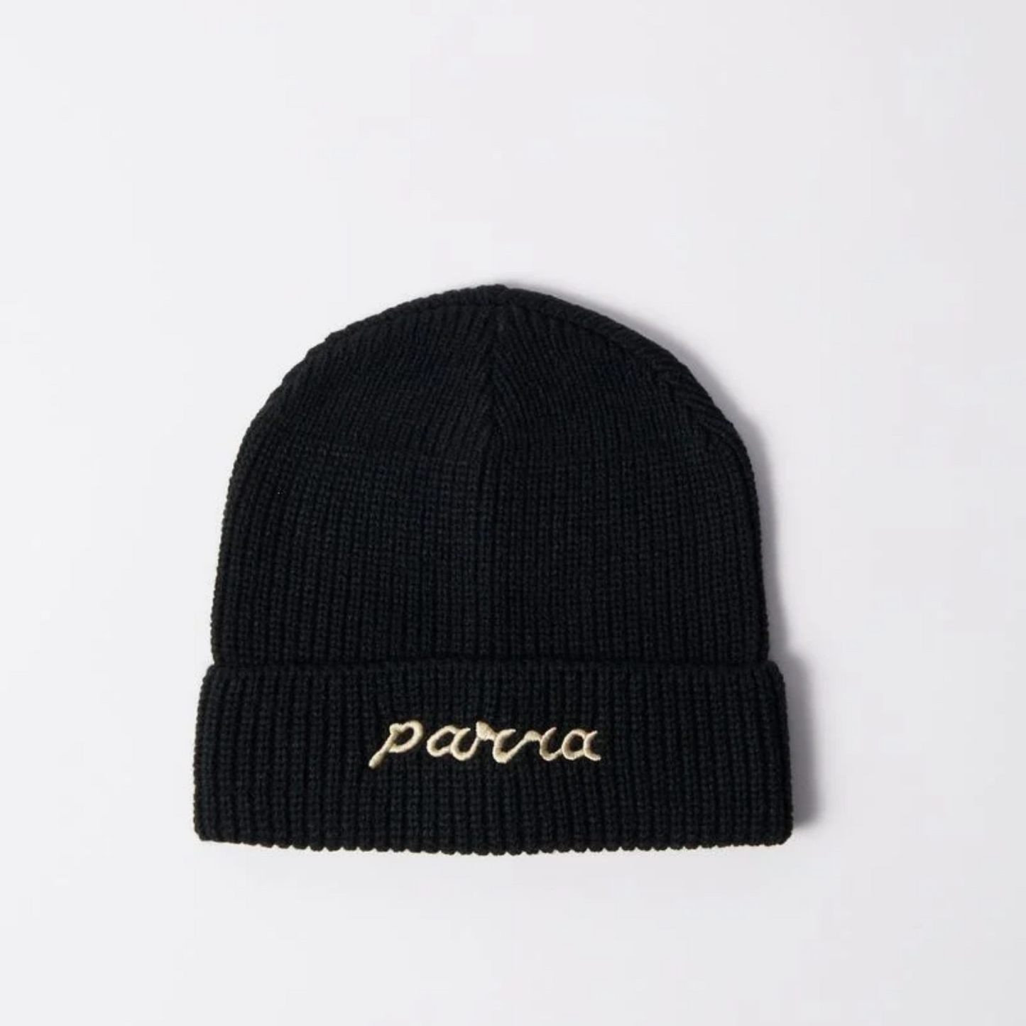 By Parra Lowercase Script Logo Beanie Black