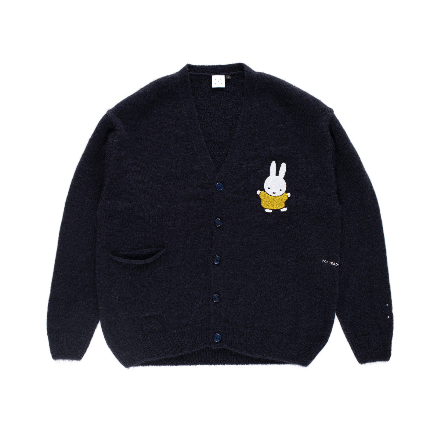 POP x Miffy Knitted Mohair Cardigan Navy