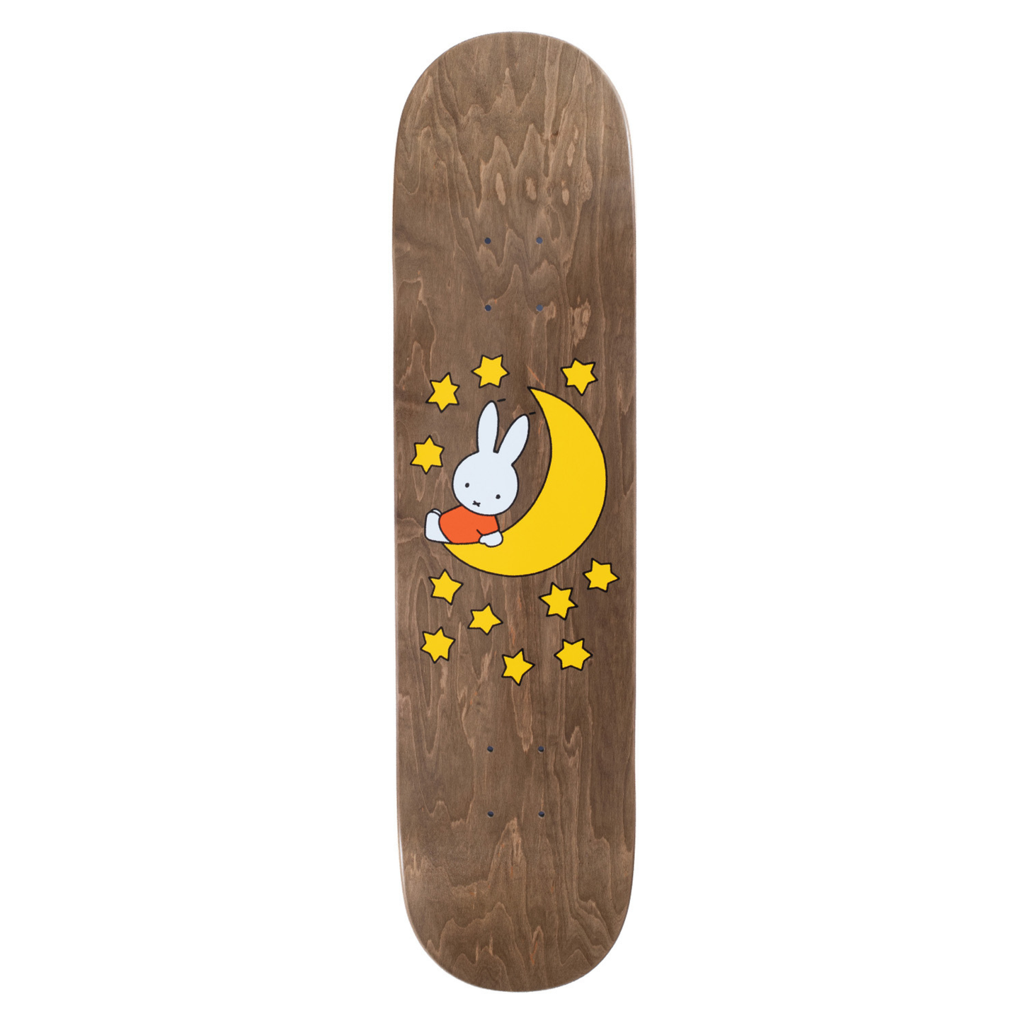 POP x Miffy Over The Moon Skateboard Deck 7.75 Brown