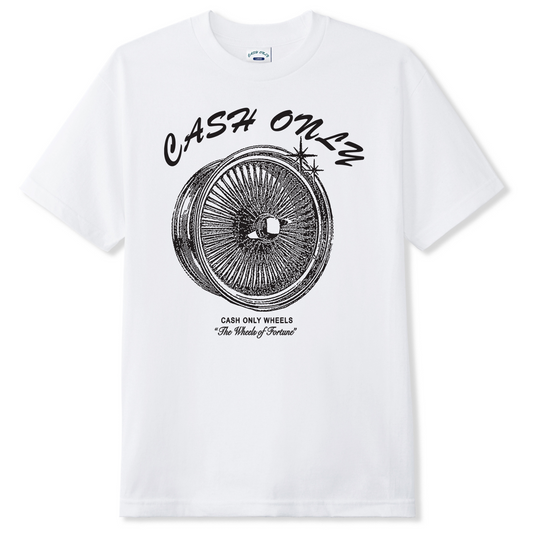Cash Only Wheels T-Shirt White