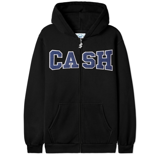 Cash Only Campus Zip-Thru Hooded Sweater Black
