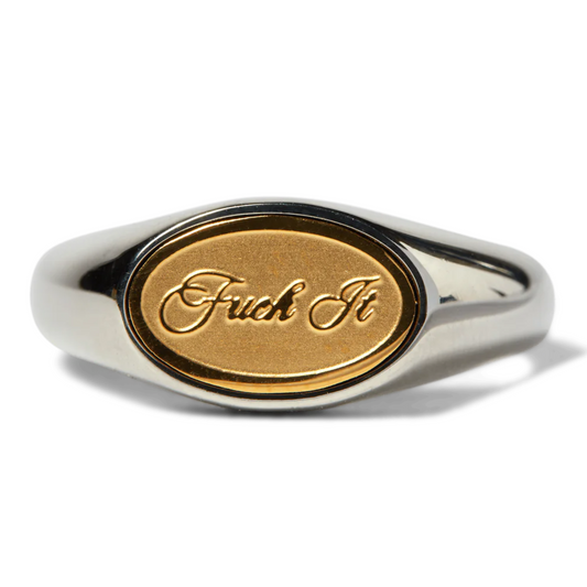 HUF Fuck It Signet Ring Silver