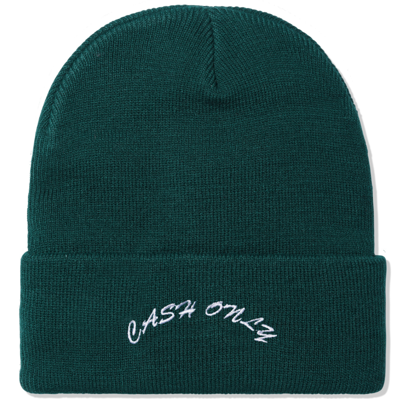 Cash Only Logo Beanie Forest Green