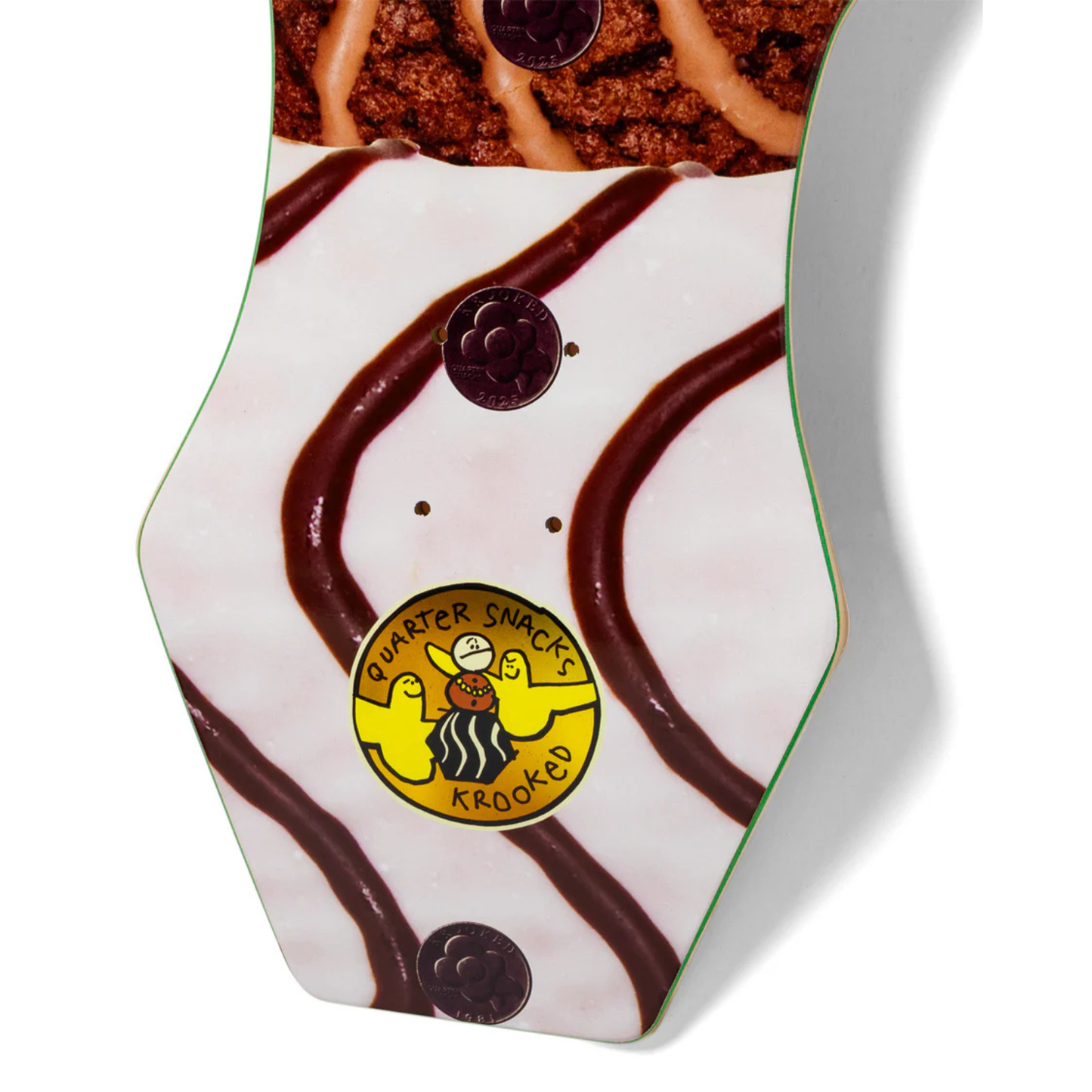 Krooked x Quarter Snacks Snackman Cruiser Skateboard Deck 9.0