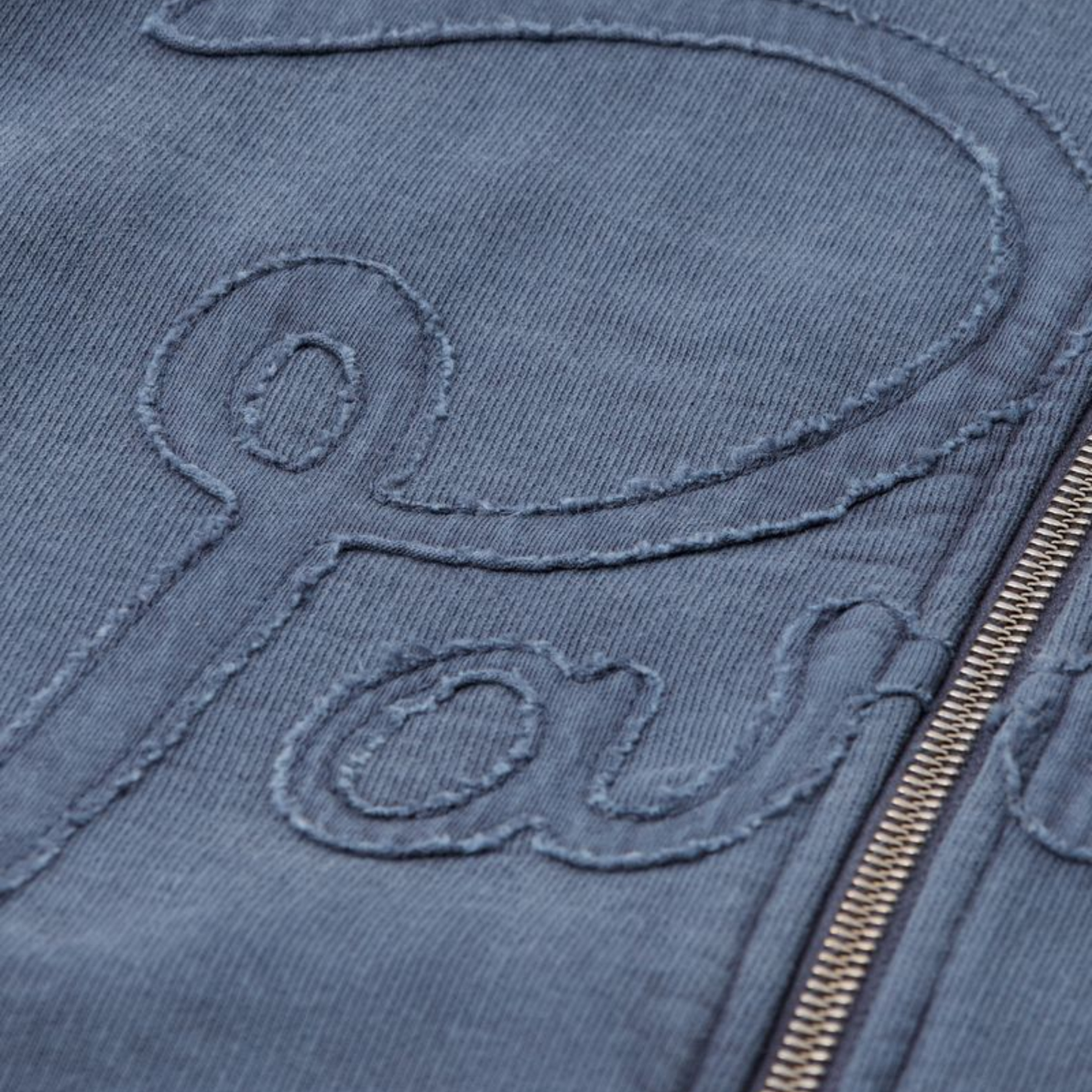 By Parra Not Fade Away Zip Hooded Sweater Washed Dark Grey