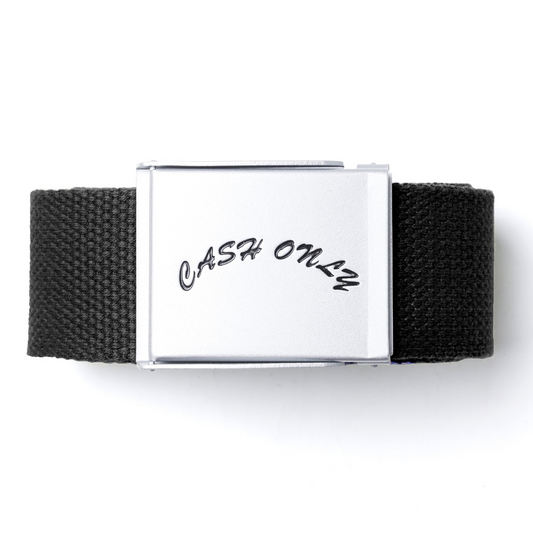 Cash Only Logo Web Belt Black