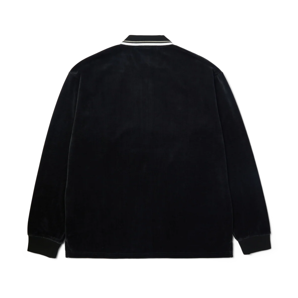 HUF Parker Velour Longsleeve Polo Black