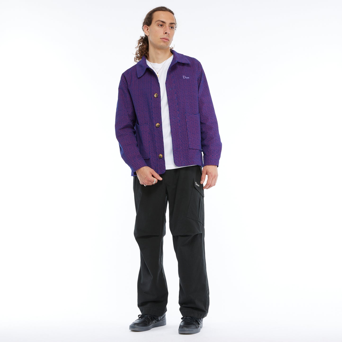 Dime Printed Cord Jacket Violet