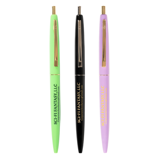 Sci-Fi Click 3 Pack Pens Purple/Green/Black