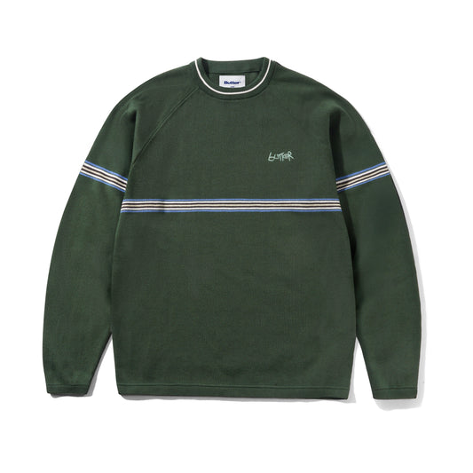 Butter Goods Pier Knit Sweater Moss