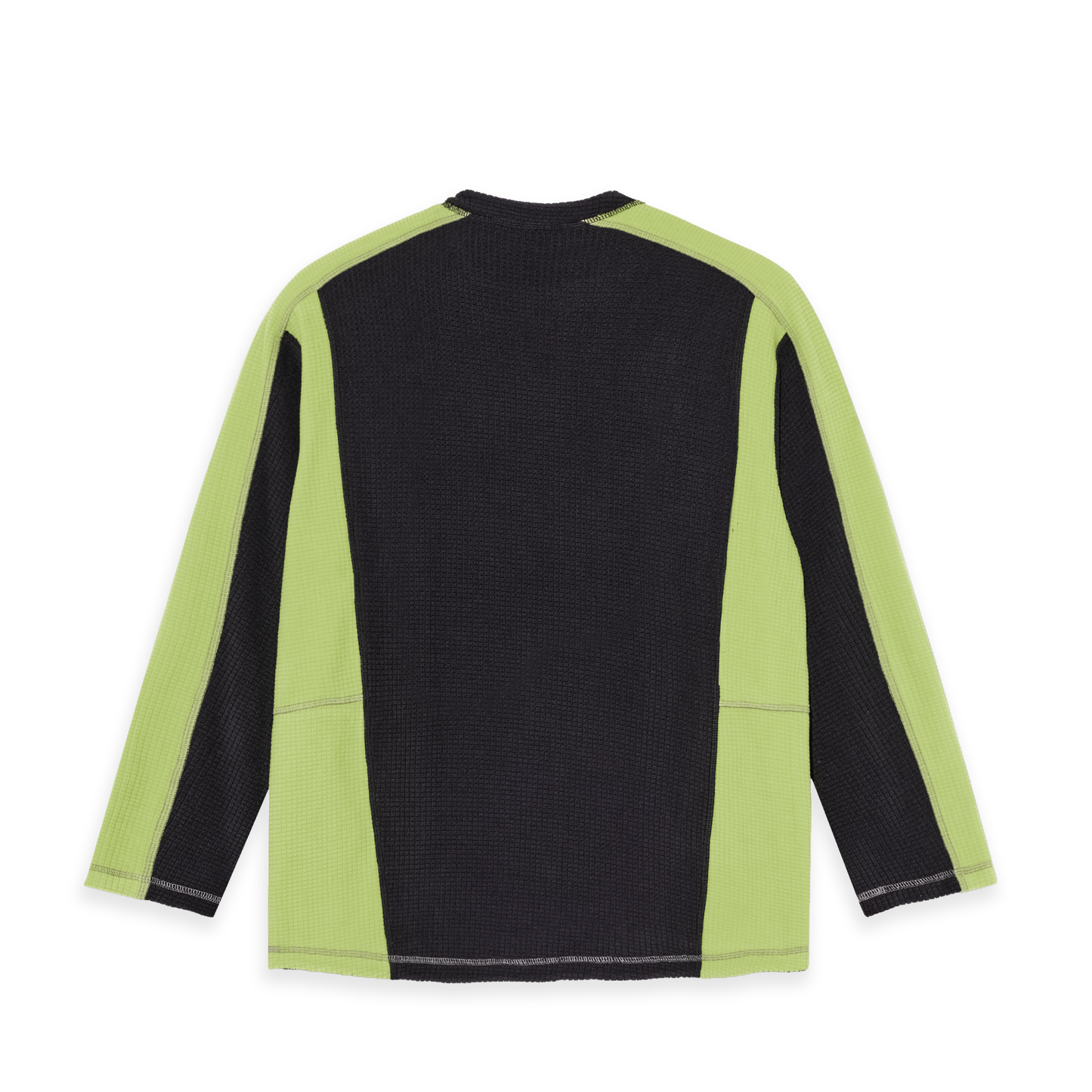 Polar Grid Fleece Sweater Black/Chartreuse