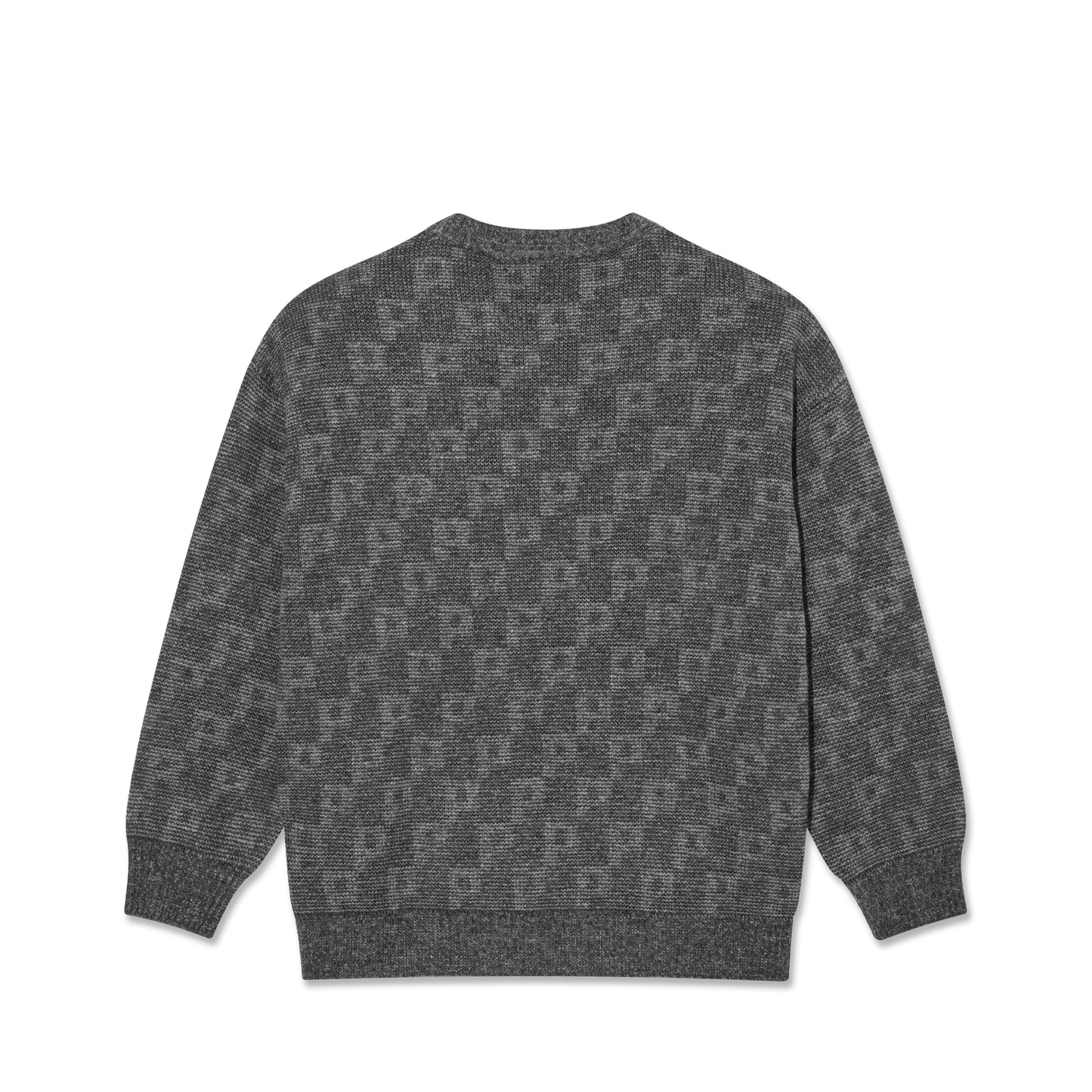 Polar P Pattern George Crewneck Sweater Grey