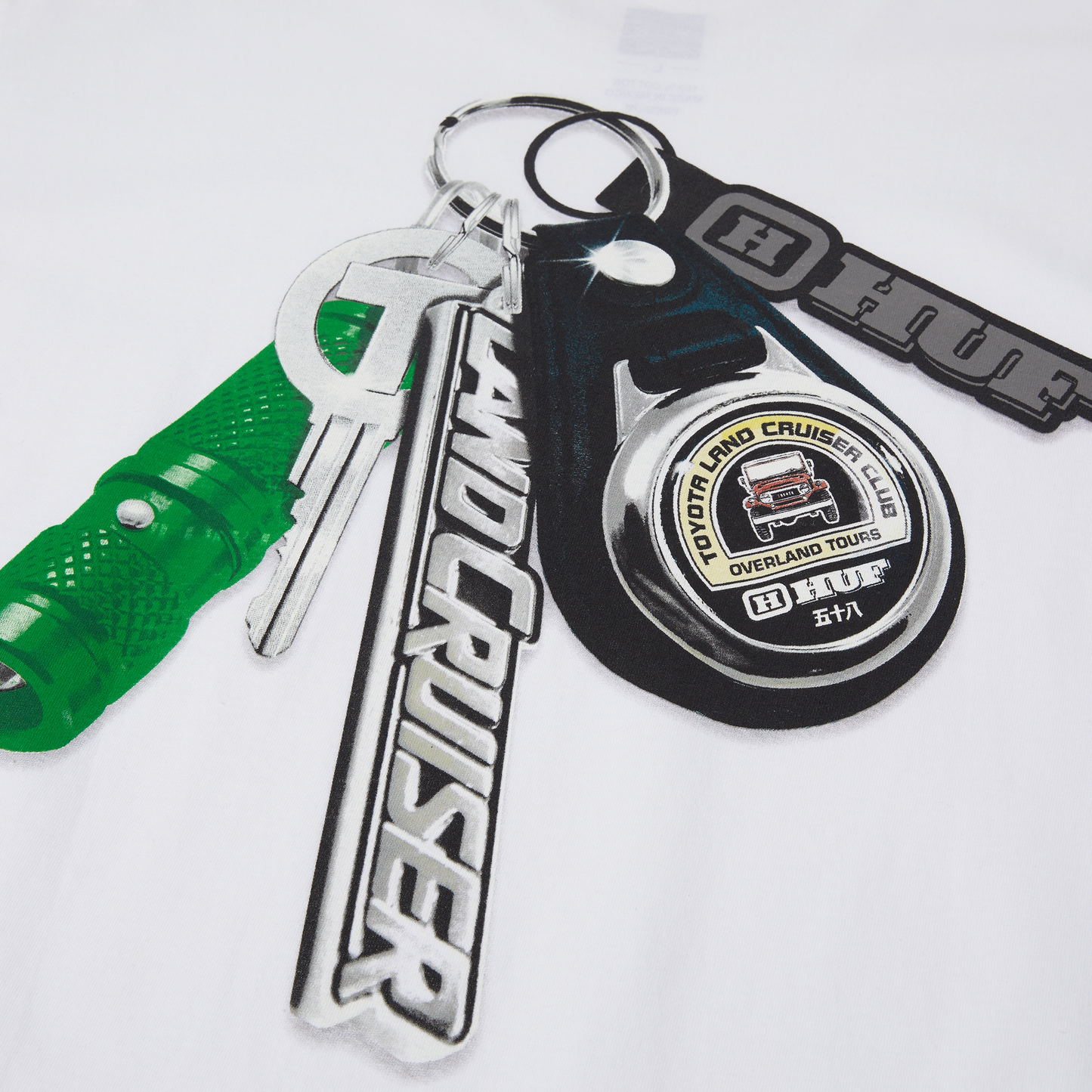 HUF X Toyota Land Cruiser Shine Keychain T-Shirt White