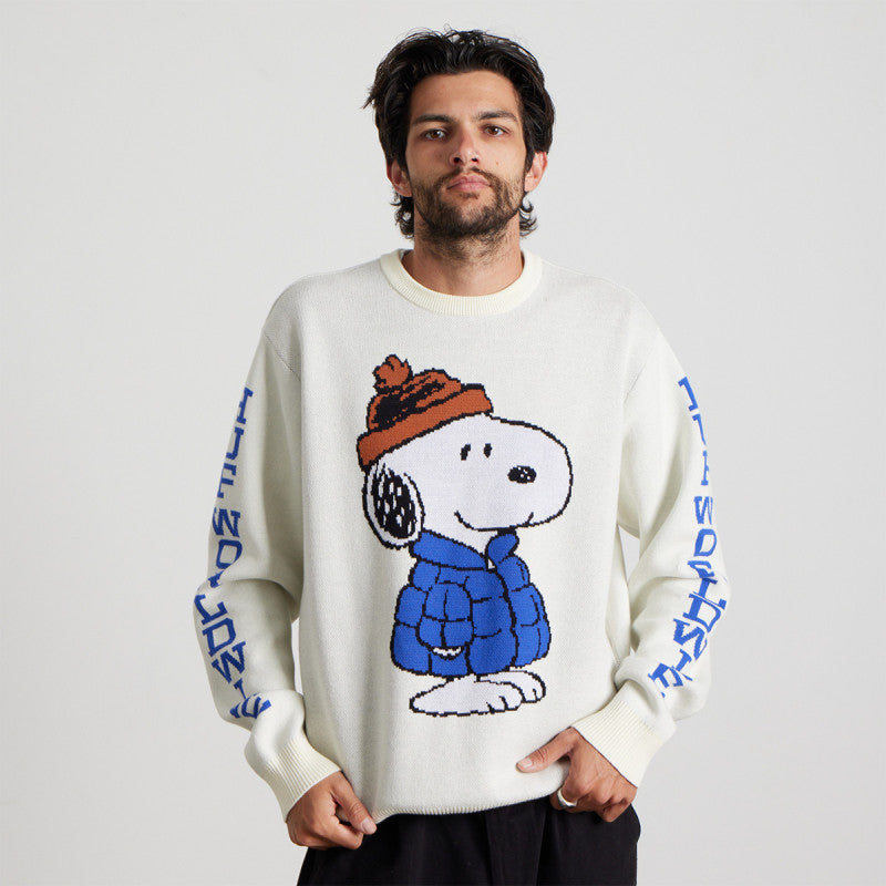 HUF Snoopy Puffer Sweater Bleach