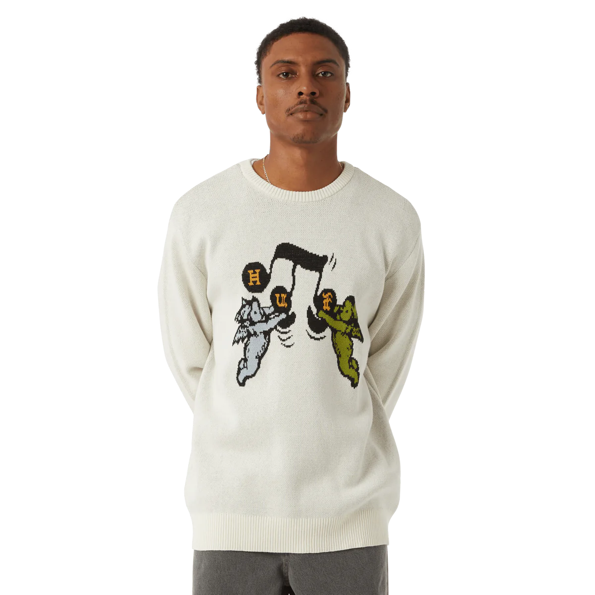 HUF Song Intarsia Sweater Linen