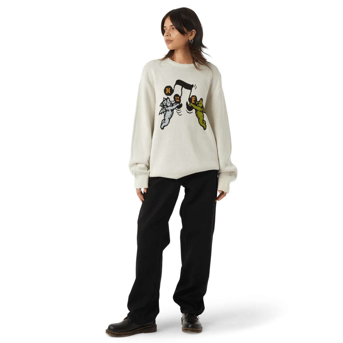 HUF Song Intarsia Sweater Linen