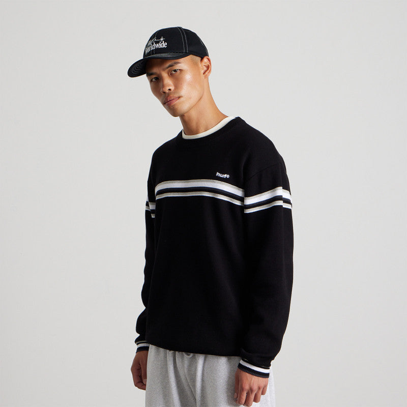 HUF Stratford Stripe Sweater Black
