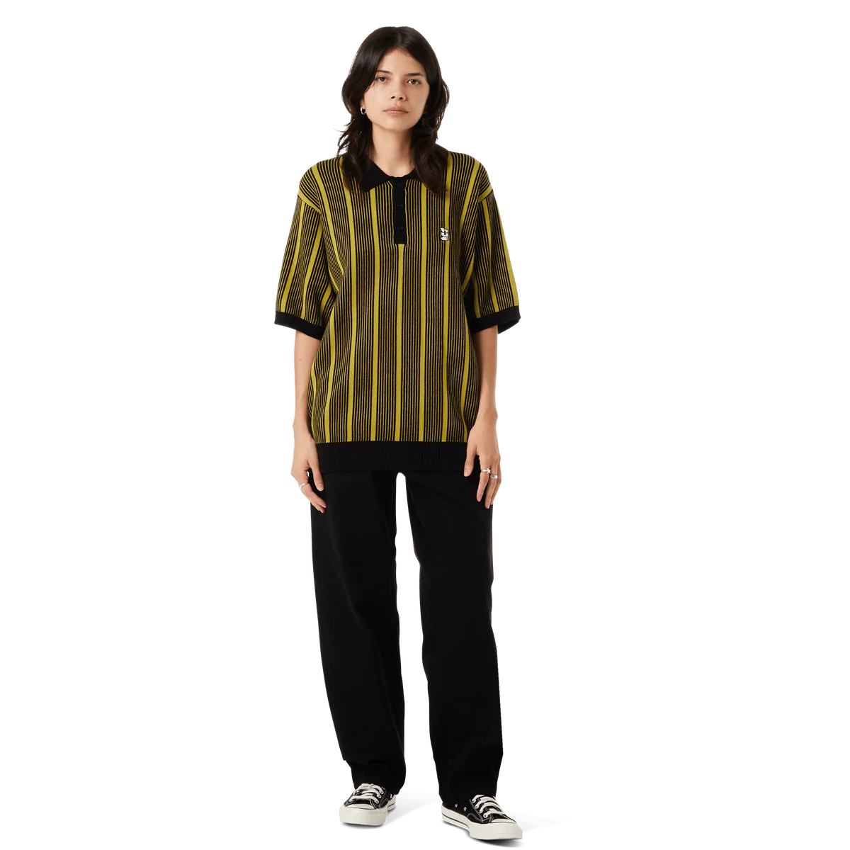 HUF Trace Stripe Knit Top Moss