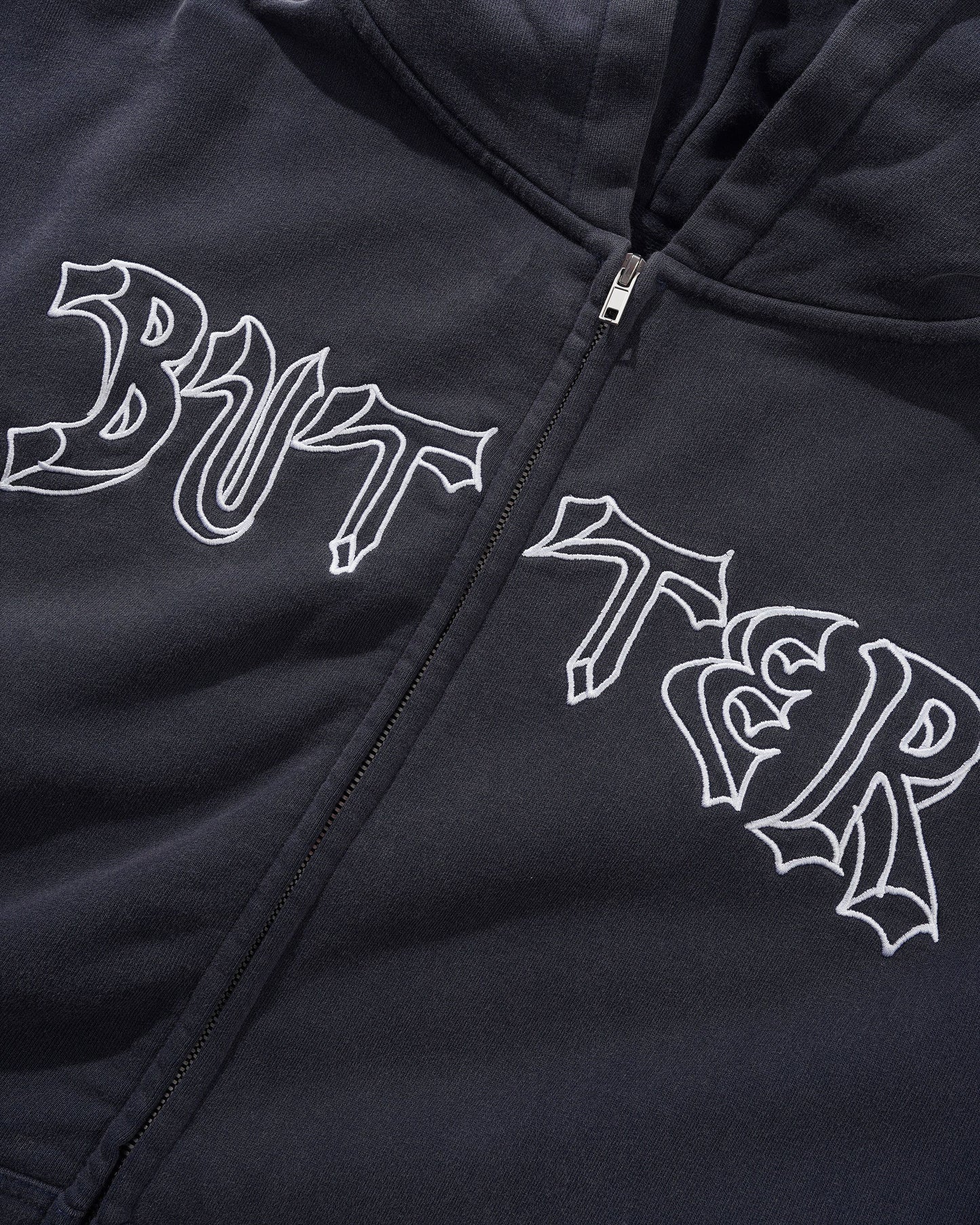 Butter Goods x Daniel Johnston Thirteen Zip-Thru Hoodie Washed Navy
