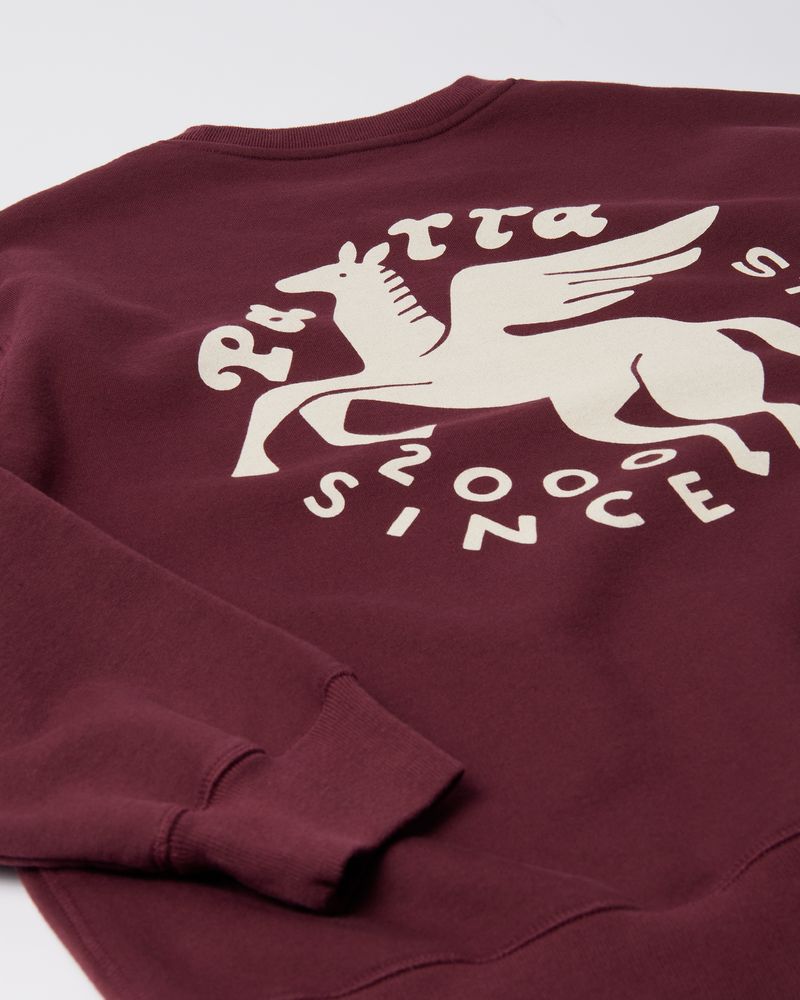 By Parra Gasoline Sweater Dark Burgundy