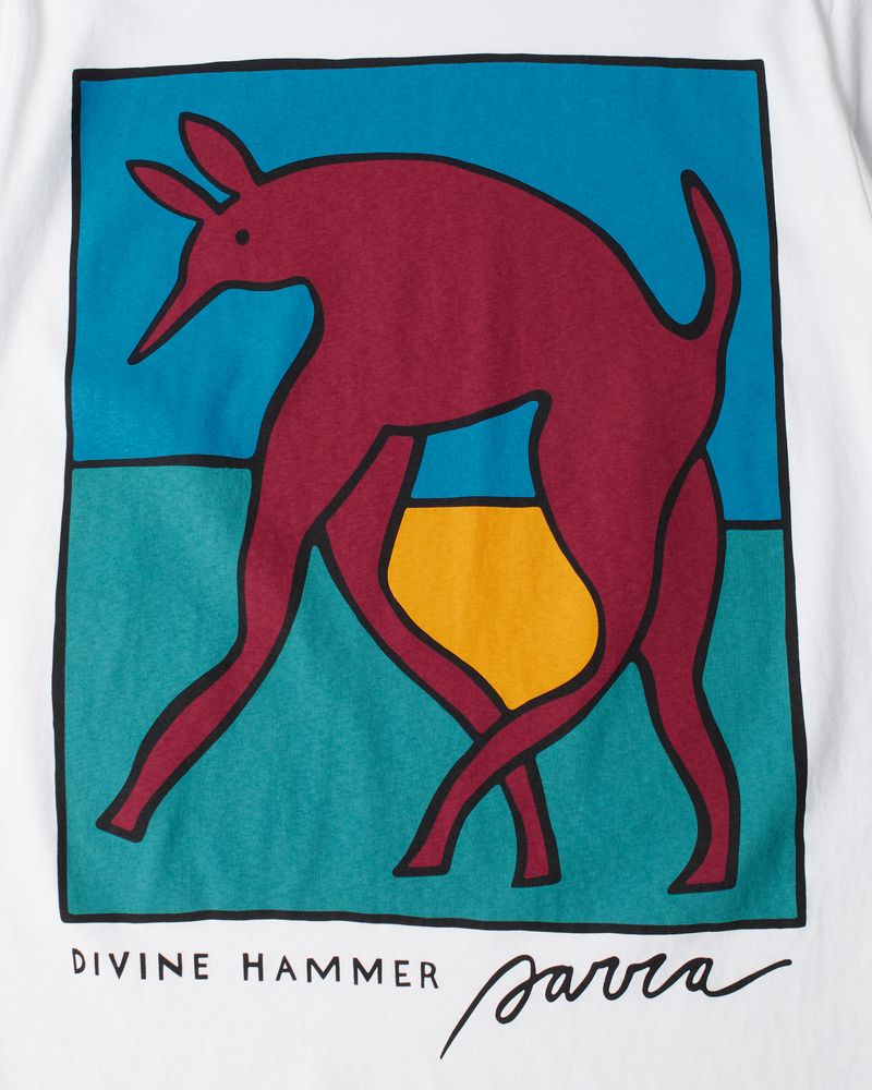 By Parra Bear Dog Hammer T-Shirt White