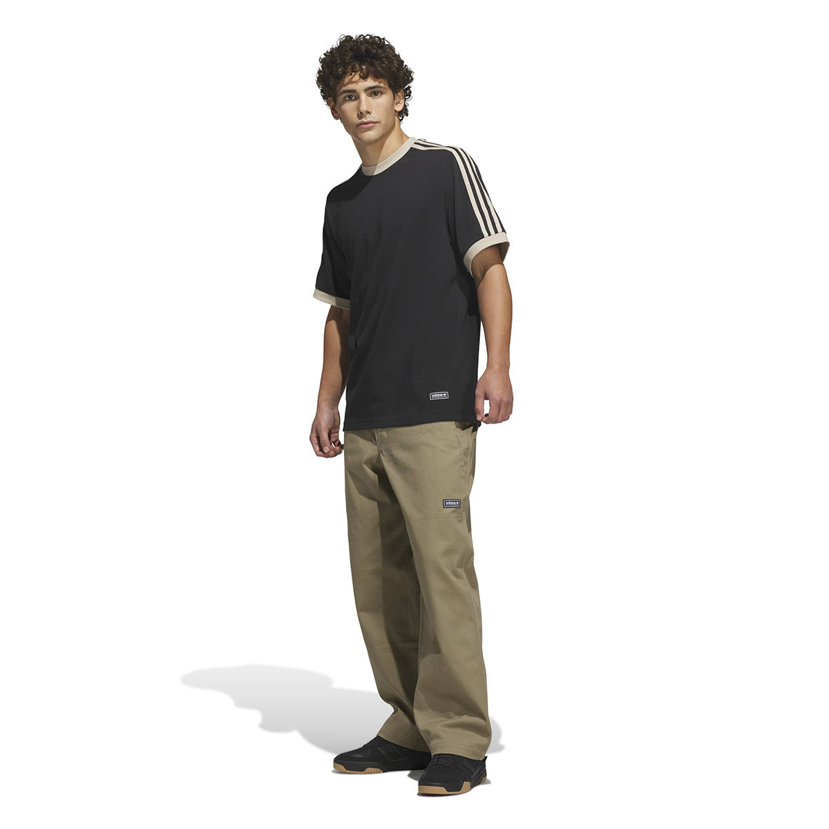 Adidas FSBS Ringer T-Shirt Black/Khaki Three