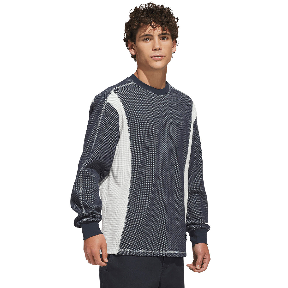 Adidas FSBS Waffle Longsleeve Shirt Aurora Ink/Orbit Grey
